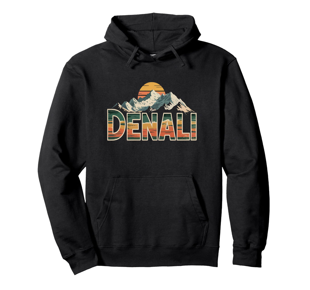 Denali National Park Sunset 70S Alaska Hoodie - Streetwear Style Men Women - T-Shirt, Sweatshirt, Hoodie