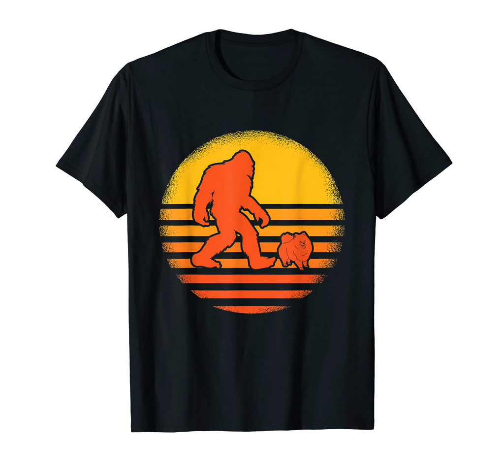 Sunset Bigfoot Pomeranian Gift T-Shirt - Unique Graphic for Adults - T-Shirt, Sweatshirt, Hoodie