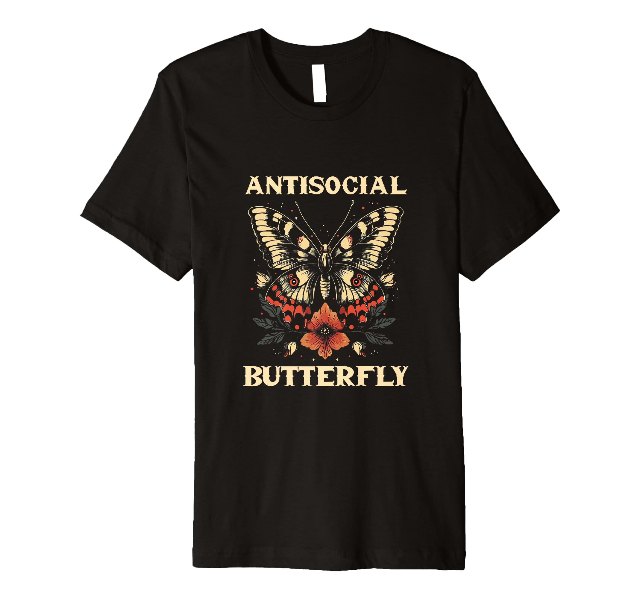 Antisocial Butterfly T-Shirt - Fun Novelty Design Unisex - T-Shirt, Sweatshirt, Hoodie