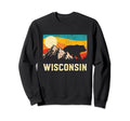 Wisconsin Nature Wild Bear Sunset Sweatshirt - Novelty Apparel for Adults - T-Shirt, Sweatshirt, Hoodie