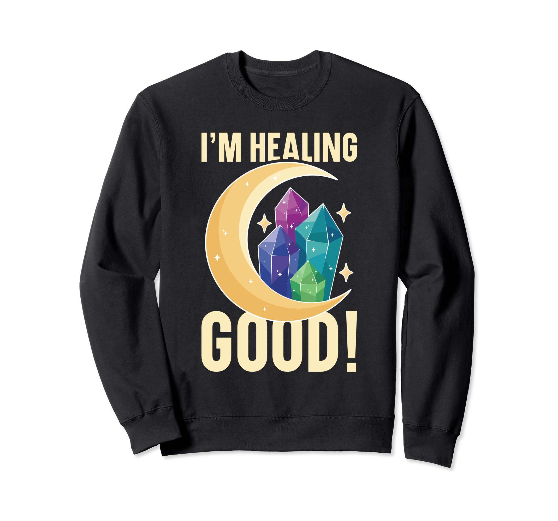 Crystal Healing Sage Crystal Reiki Sweatshirt - Custom Art Print Men Women - T-Shirt, Sweatshirt, Hoodie