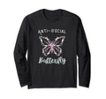 Anti Social Butterfly T-Shirt - Casual Everyday Wear Men Women - T-Shirt, Sweatshirt, Hoodie