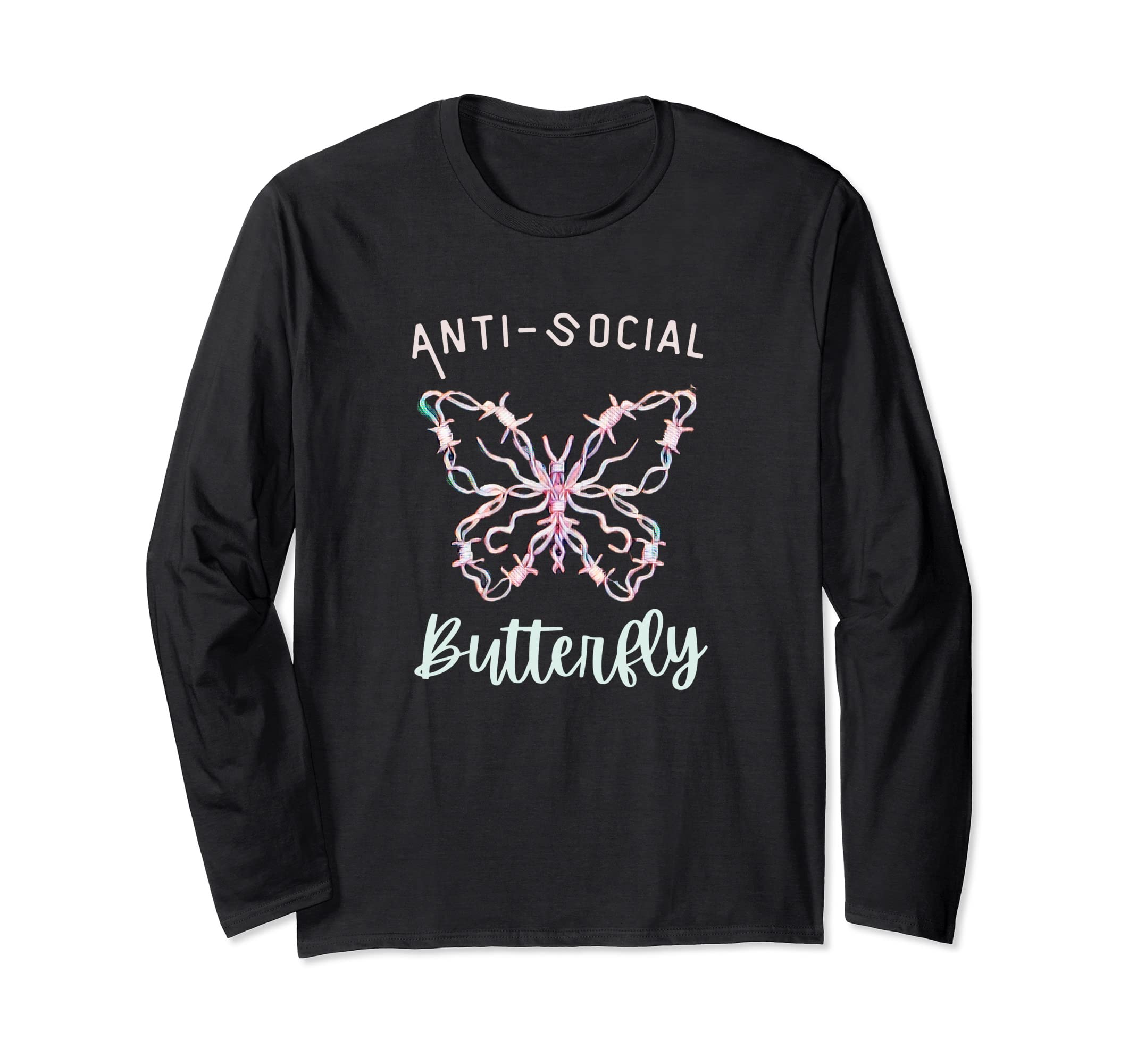Anti Social Butterfly T-Shirt - Casual Everyday Wear Men Women - T-Shirt, Sweatshirt, Hoodie
