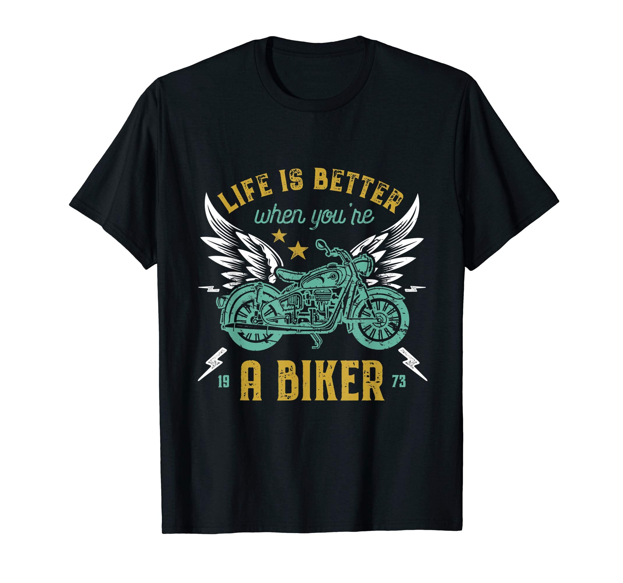 Life Better When Youre Biker Motorcycle T-Shirt - Unique Graphic Men Women - T-Shirt, Sweatshirt, Hoodie