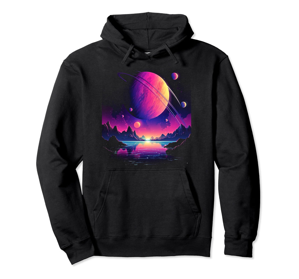 Vaporwave Solar System 80S Synthwave Space 35 Hoodie - Graphic Print Unisex - T-Shirt, Sweatshirt, Hoodie