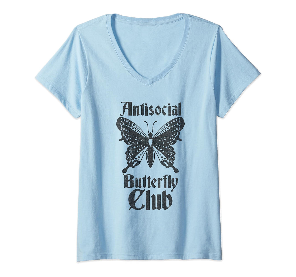 Womens Antisocial Butterfly Club T-Shirt - Minimalist Print Men Women - T-Shirt, Sweatshirt, Hoodie