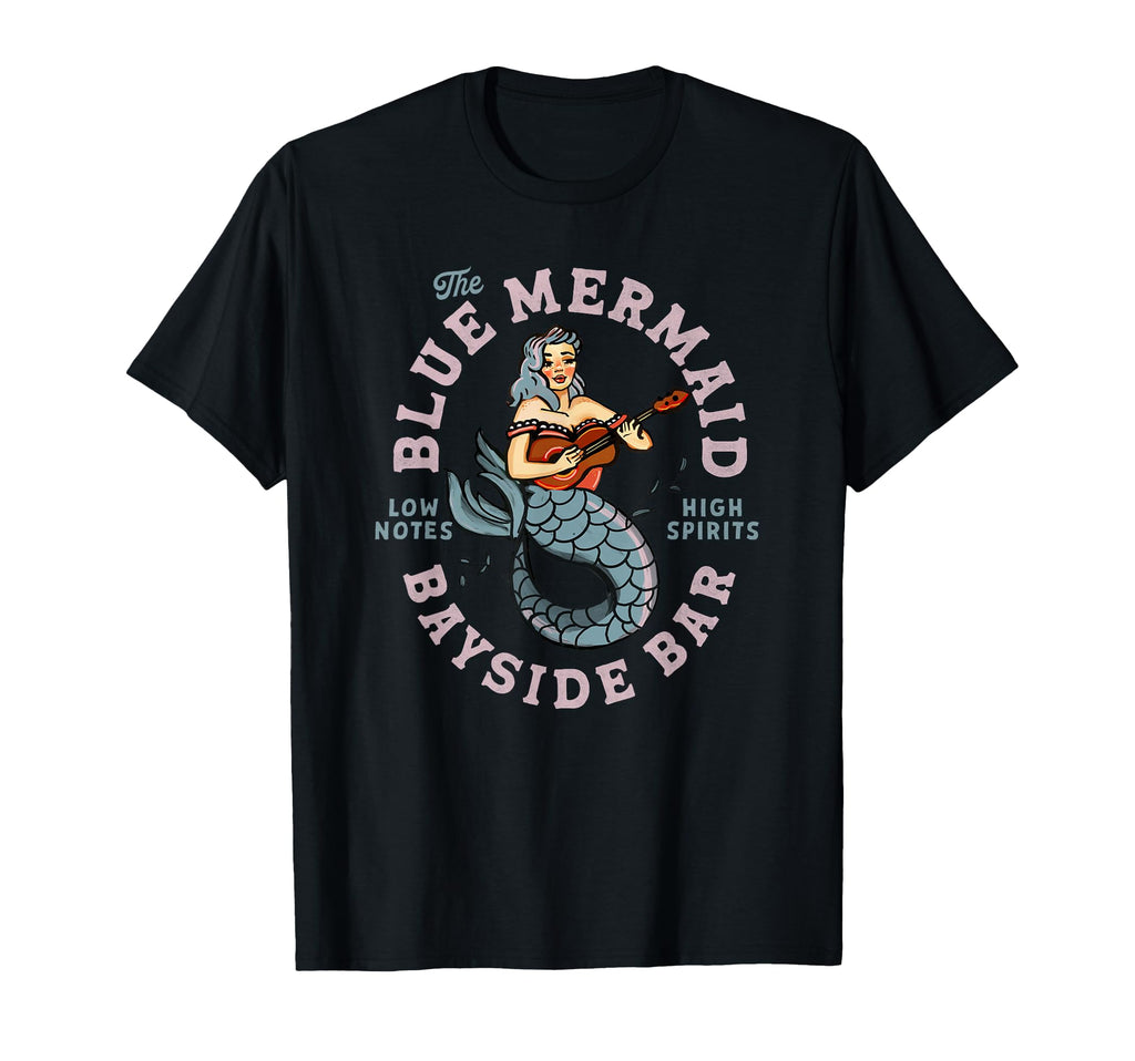 Sailor Mermaid Tattoo Guitar Music T-Shirt - Aesthetic Graphic Men Women - T-Shirt, Sweatshirt, Hoodie