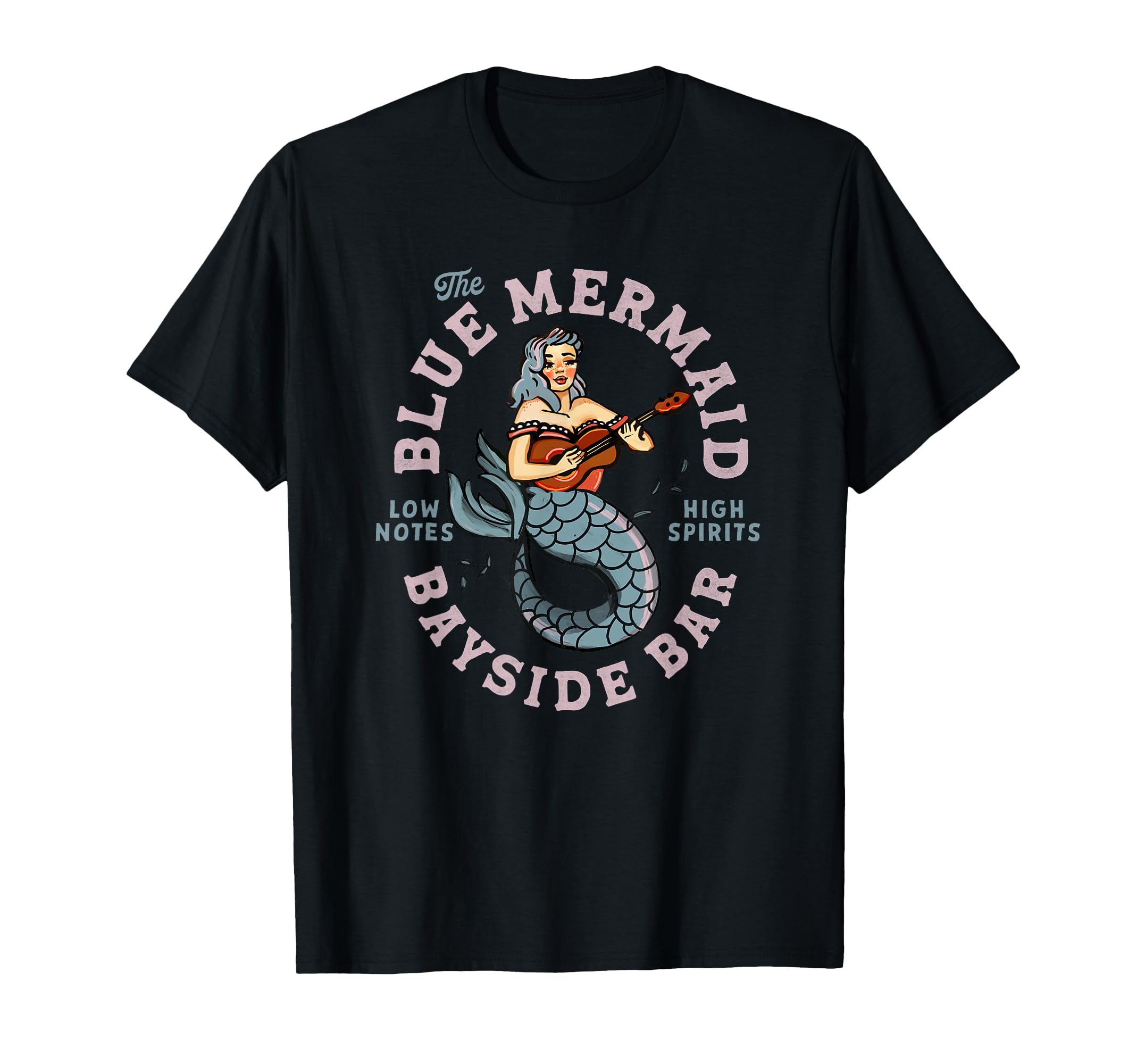 Sailor Mermaid Tattoo Guitar Music T-Shirt - Custom Art Print for Adults - T-Shirt, Sweatshirt, Hoodie