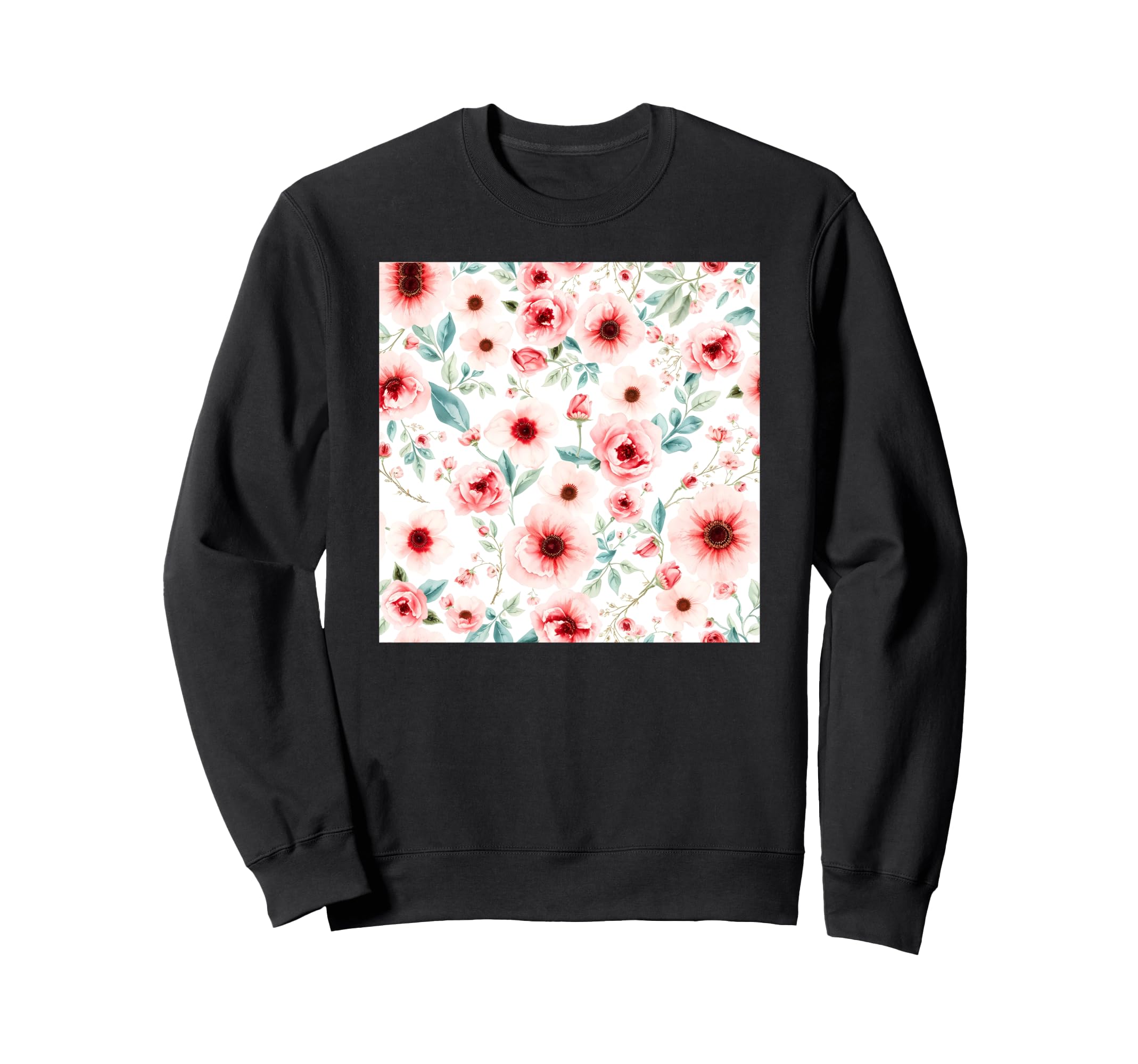 Colorful Floral Botanical Art Sweatshirt - Minimalist Print Unisex - T-Shirt, Sweatshirt, Hoodie