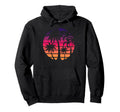 80S Sunset Palm Tree Beach Vacation Hoodie - Casual Everyday Wear Unisex - T-Shirt, Sweatshirt, Hoodie