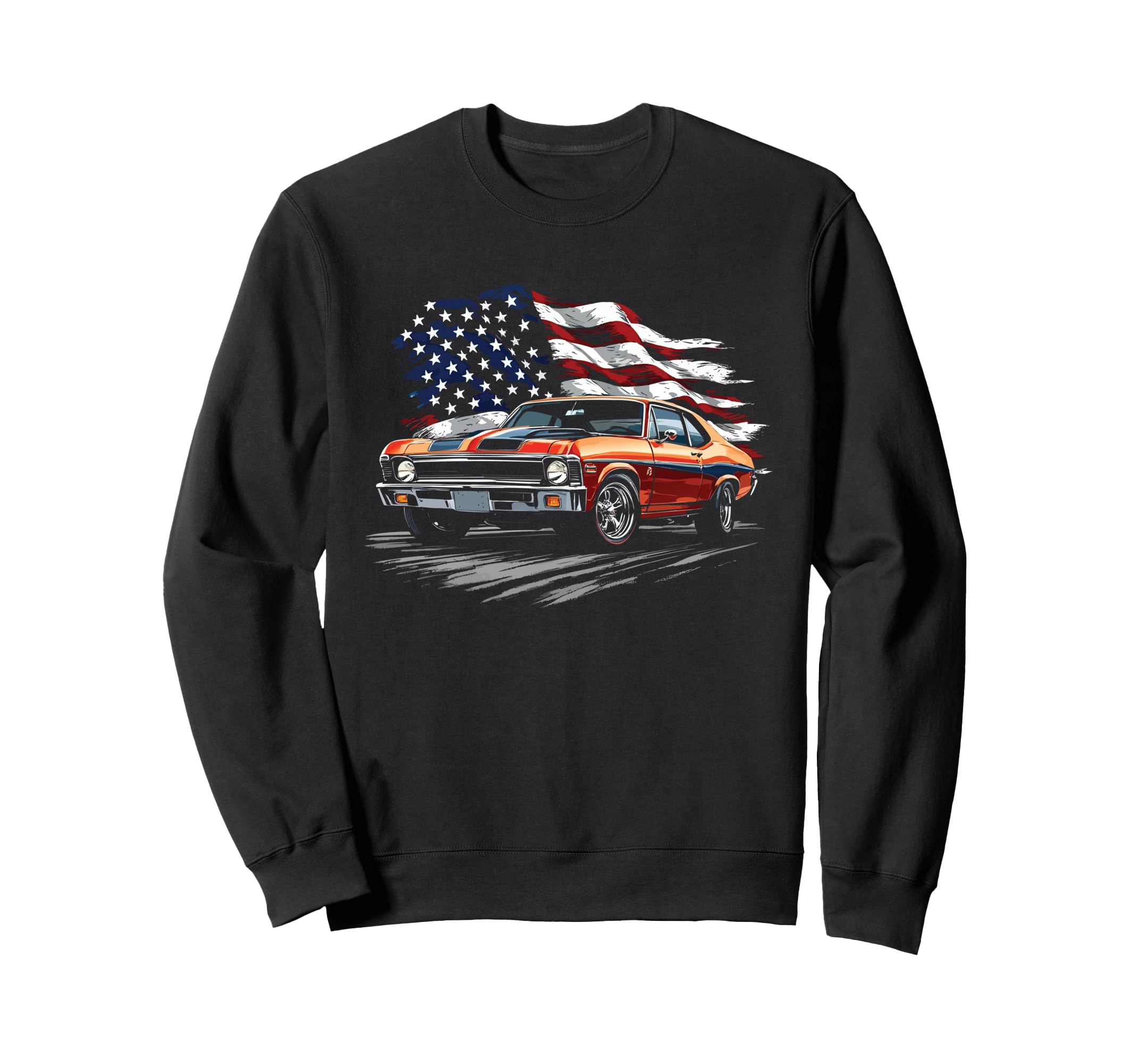 1968 1972 Nova Ss Muscle Car Sweatshirt - Custom Art Print Men Women - T-Shirt, Sweatshirt, Hoodie