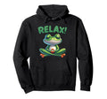 Frog Relax Meditating Funny Yoga Zen Hoodie - Custom Art Print Men Women - T-Shirt, Sweatshirt, Hoodie