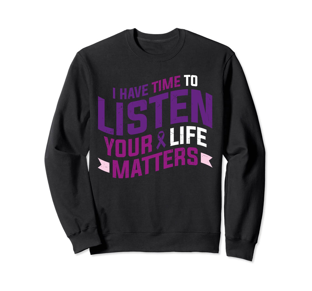 I Have Time To Listen Mental Sweatshirt - Minimalist Print Men Women - T-Shirt, Sweatshirt, Hoodie