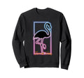 Retrowave Flamingo 1980S Sweatshirt - Fun Novelty Design for Adults - T-Shirt, Sweatshirt, Hoodie