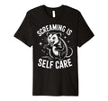 Opossum Therapeutic Screaming Stress Hoodie - Graphic Print Men Women - T-Shirt, Sweatshirt, Hoodie