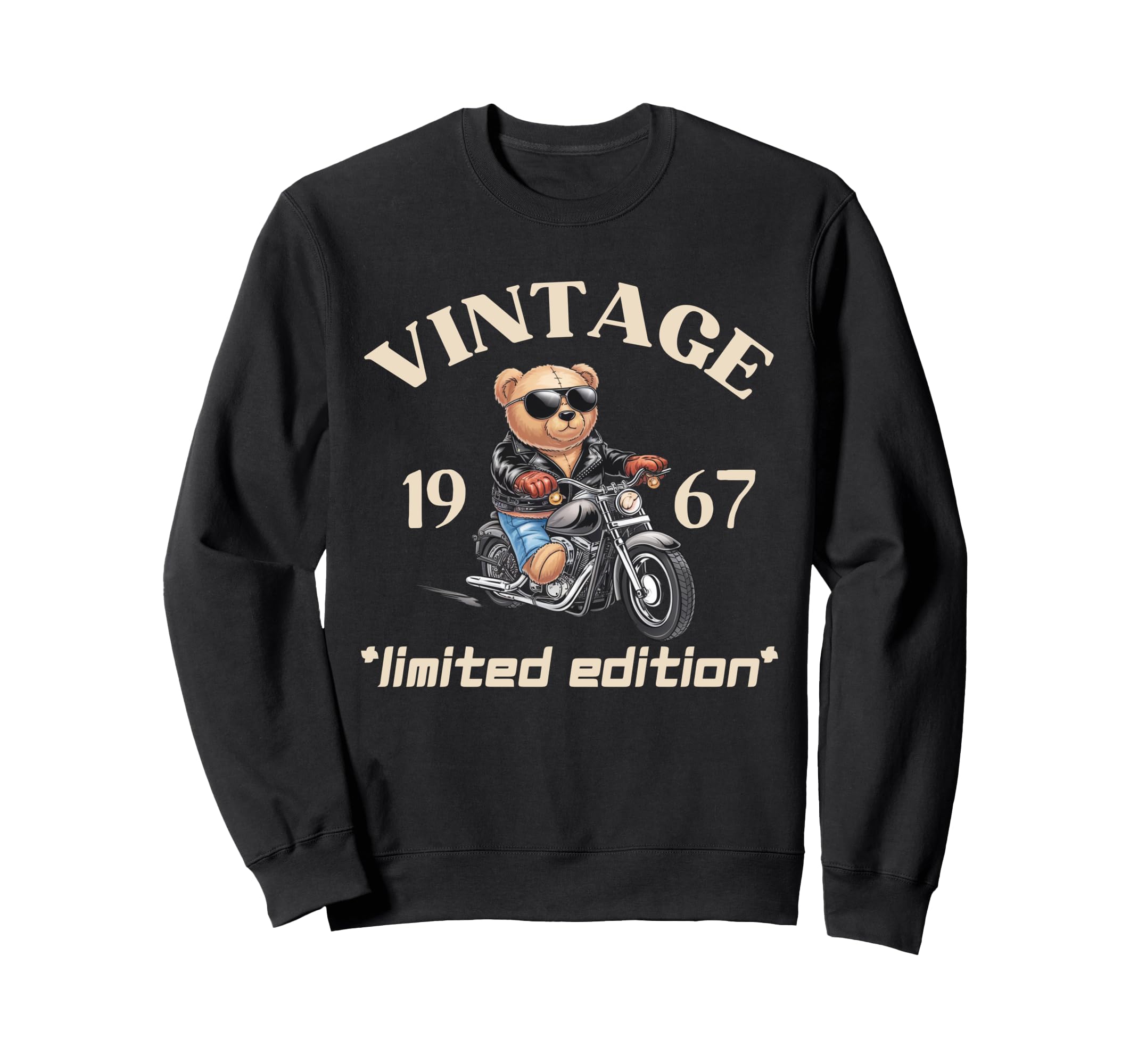 Mens Motorcycle 58Th Birthday 1967 Sweatshirt - Custom Art Print Men Women - T-Shirt, Sweatshirt, Hoodie