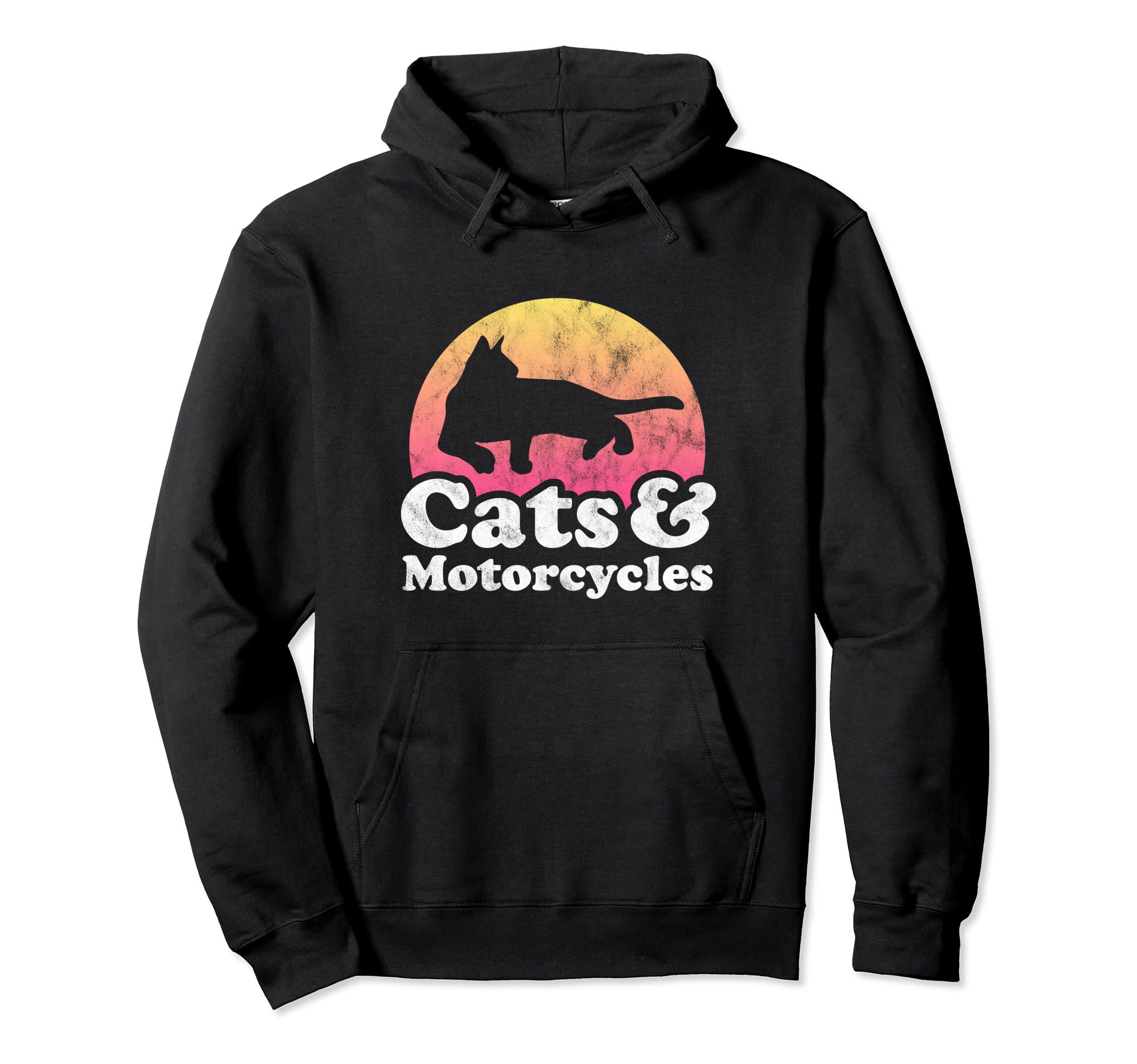 Cats And Motorcycles Mens Or Womens Cat And Hoodie - Trendy Graphic Unisex - T-Shirt, Sweatshirt, Hoodie