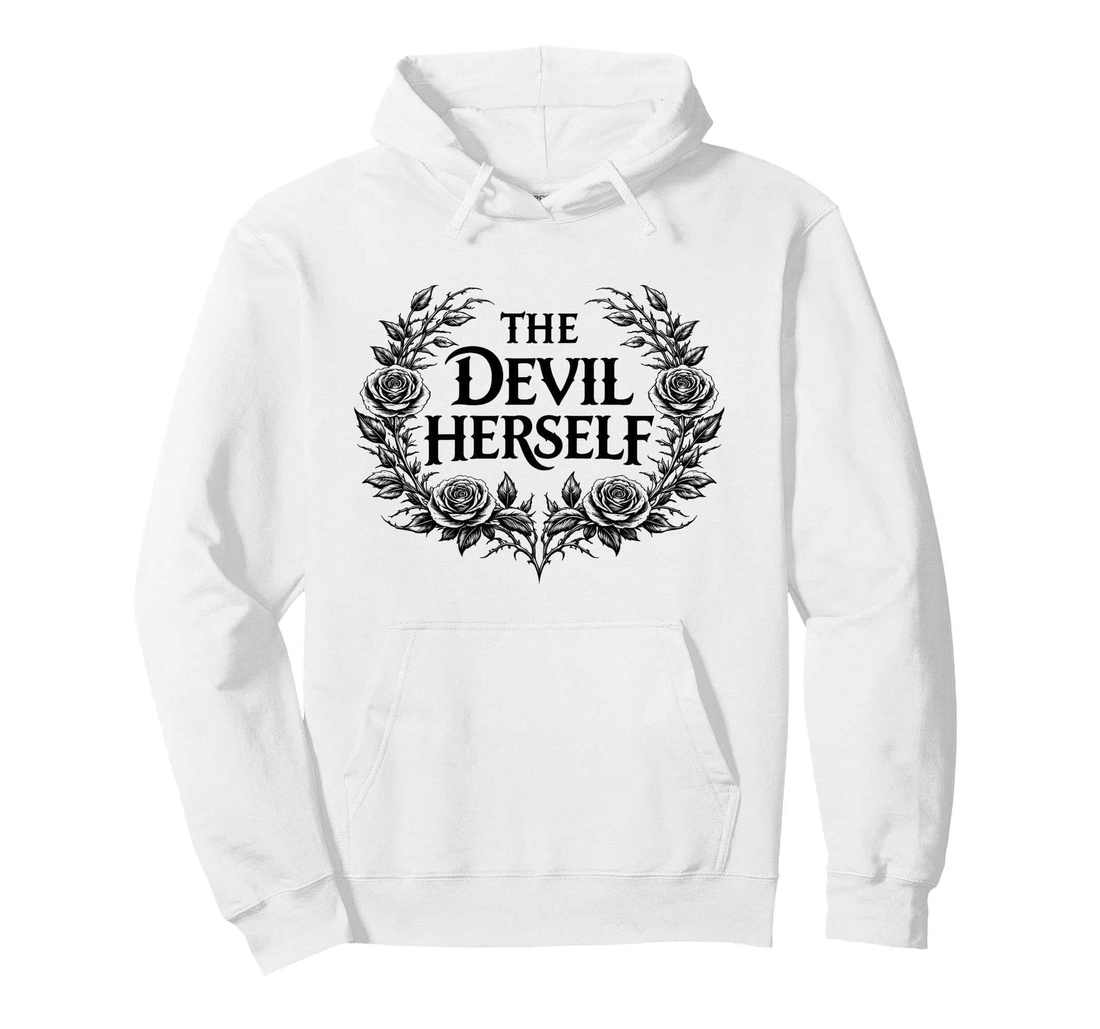 Devil Herself Occult Dark Feminine Hoodie - Aesthetic Graphic Men Women - T-Shirt, Sweatshirt, Hoodie