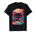 Kawaii 80S Vaporwave Cat Neko Kitty T-Shirt - Minimalist Print for Adults - T-Shirt, Sweatshirt, Hoodie