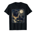 Newfoundland Dog Howling To Moon 90S T-Shirt - Minimalist Print Men Women - T-Shirt, Sweatshirt, Hoodie