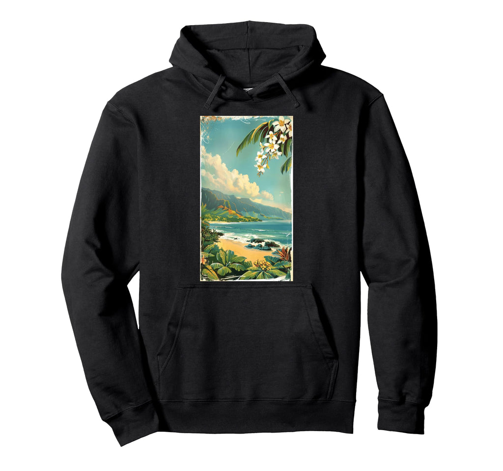Hawaiian Postcard Inspired Hoodie - Casual Everyday Wear for Adults - T-Shirt, Sweatshirt, Hoodie