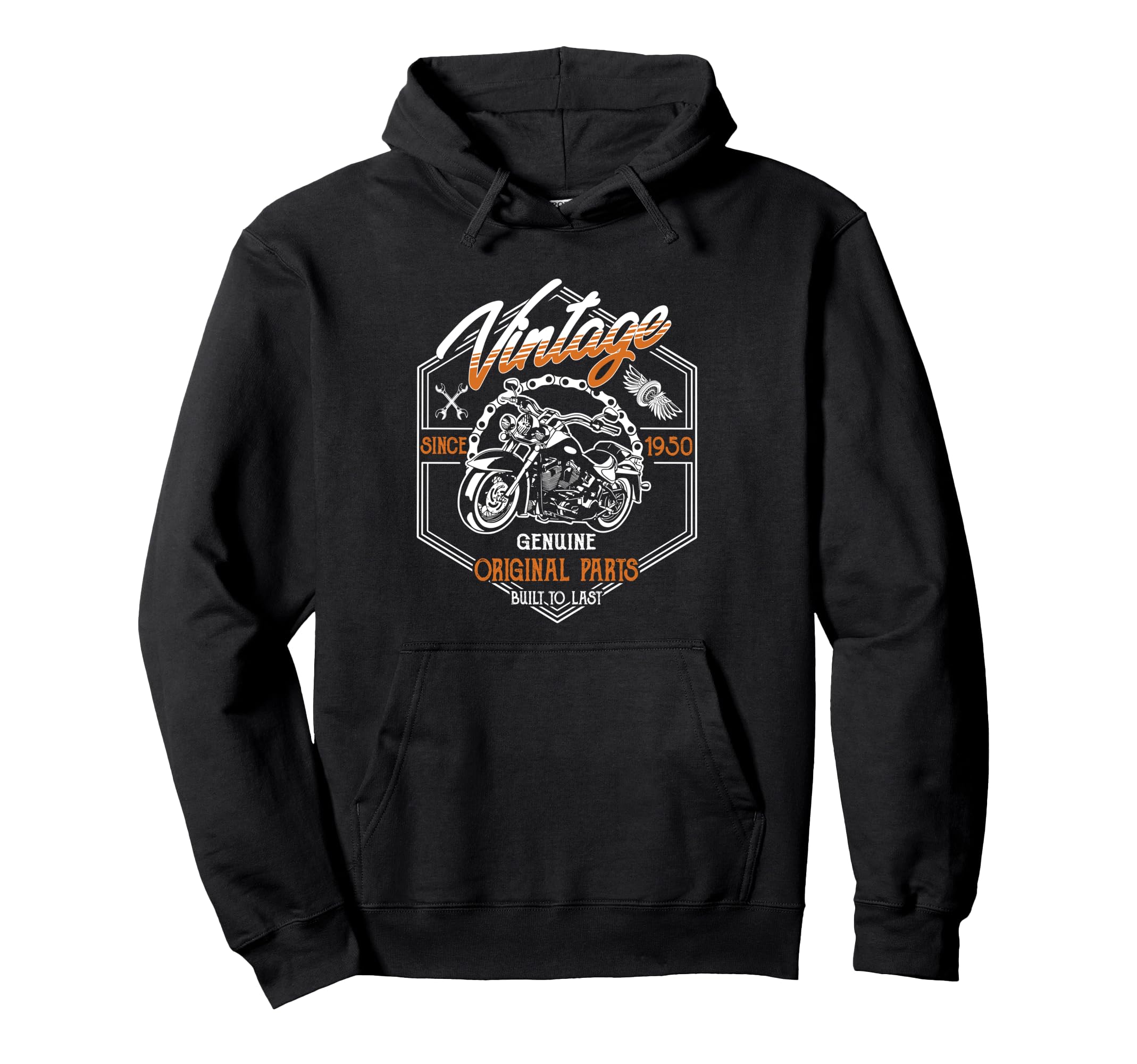 Birthday 1950 Gift Motorcycle 75 Years Hoodie - Custom Art Print Unisex - T-Shirt, Sweatshirt, Hoodie