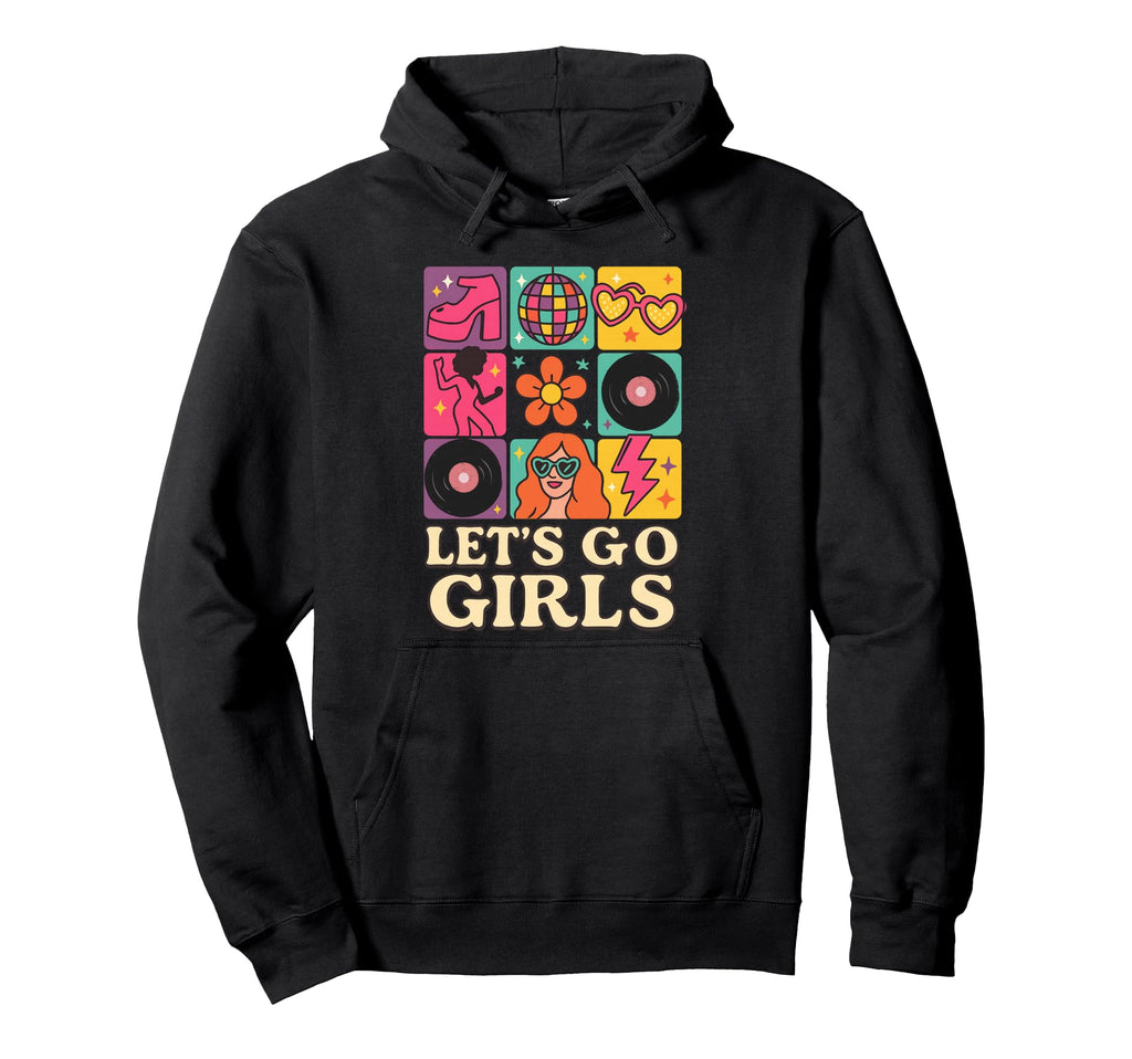 90S Disco Ball Aesthetic Lets Go Hoodie - Aesthetic Graphic for Adults - T-Shirt, Sweatshirt, Hoodie