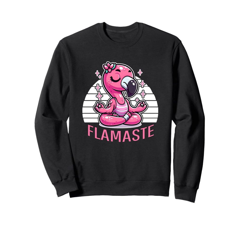 Flamaste Funny Flamingo Yoga Sweatshirt - Custom Art Print Men Women - T-Shirt, Sweatshirt, Hoodie
