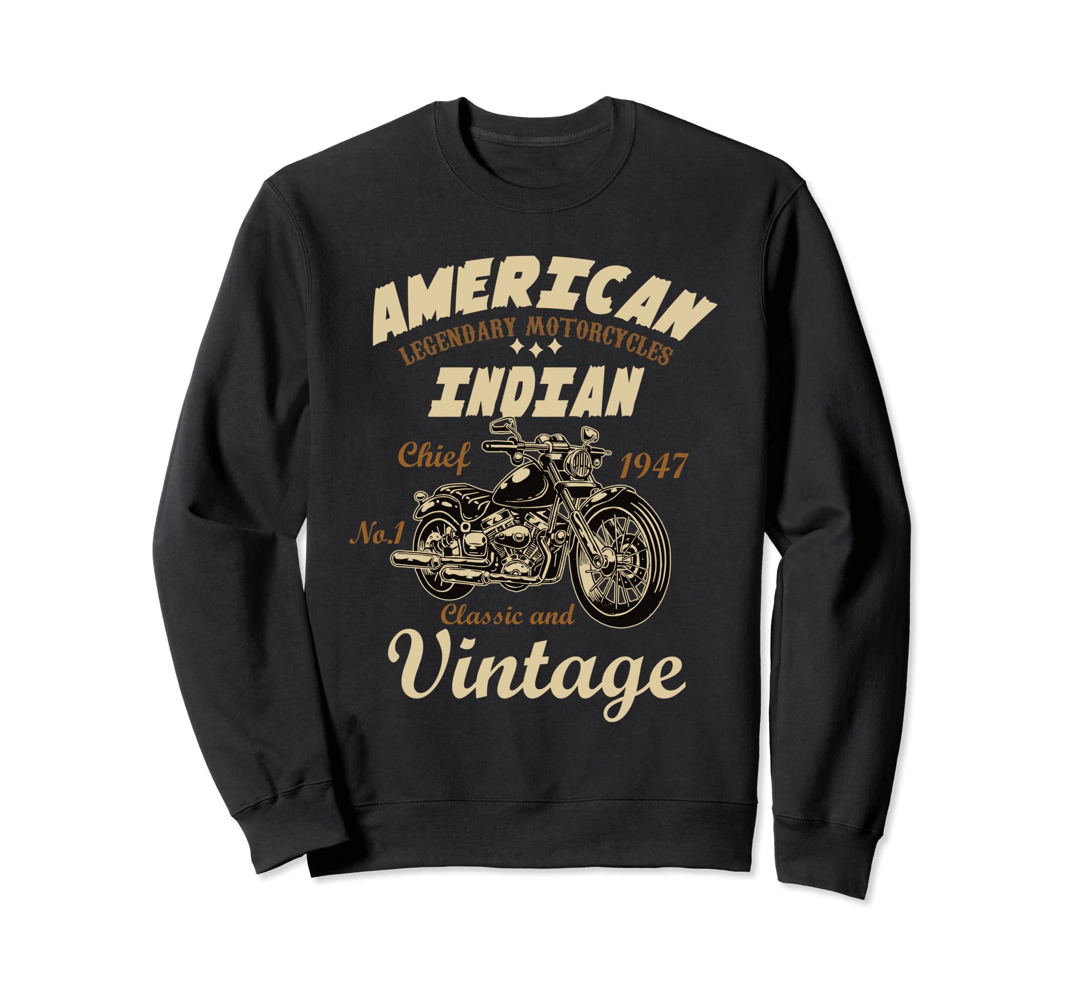 American Motorcycle Indian Old Sweatshirt - Custom Art Print for Adults - T-Shirt, Sweatshirt, Hoodie