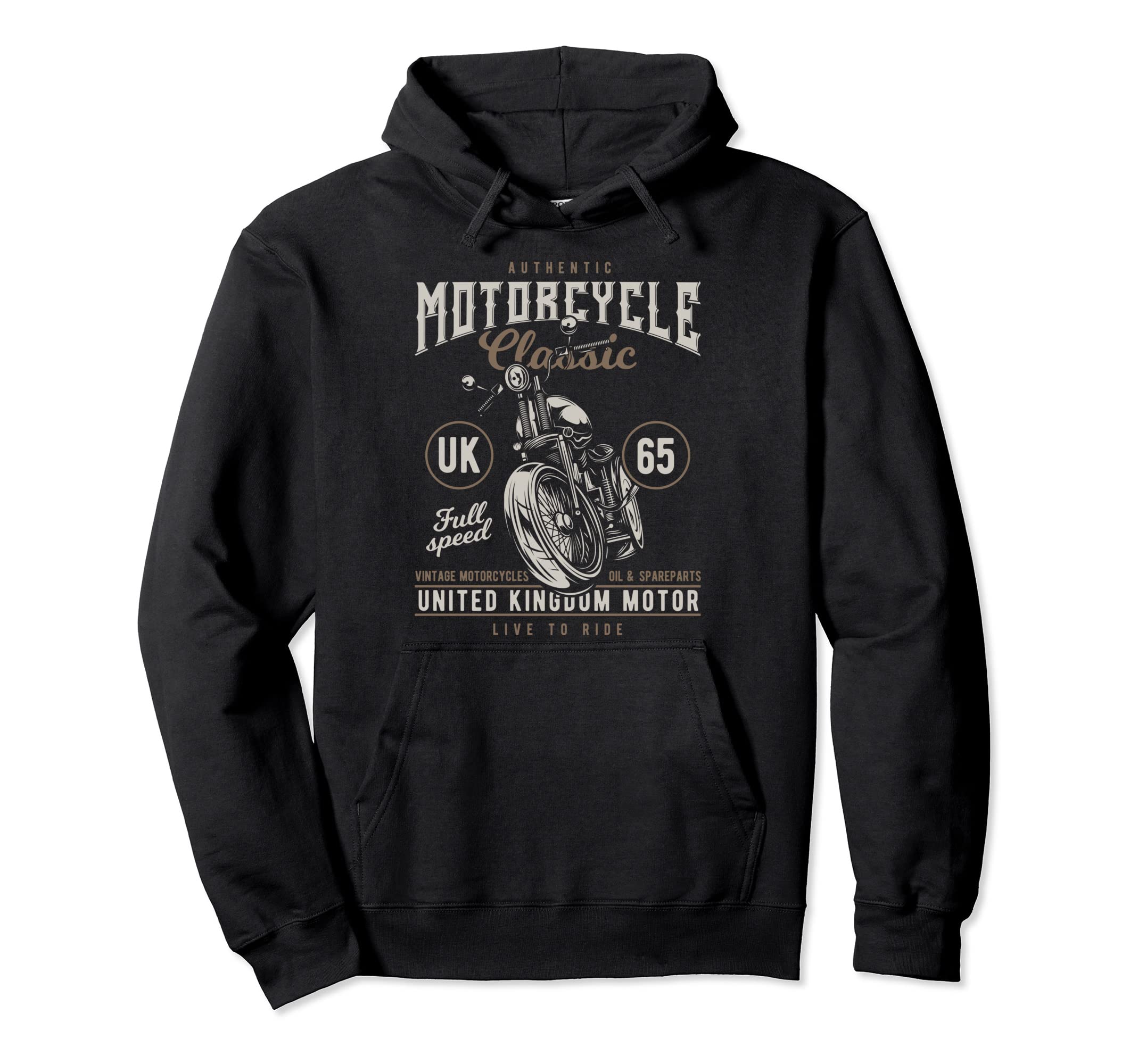 Live To Ride United Kingdom Motorcycle Hoodie - Custom Art Print Unisex - T-Shirt, Sweatshirt, Hoodie