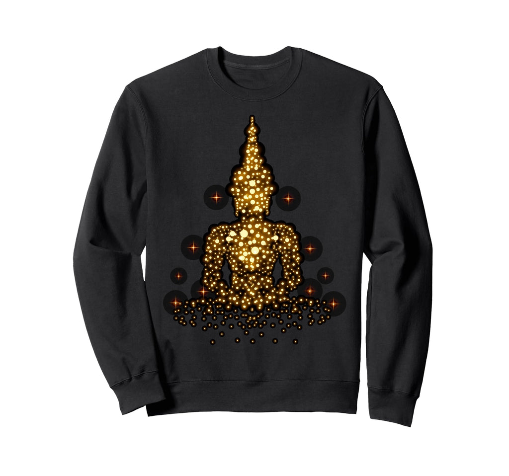 Buddha Yoga Lotus Pose Mandala Sweatshirt - Graphic Print for Adults - T-Shirt, Sweatshirt, Hoodie