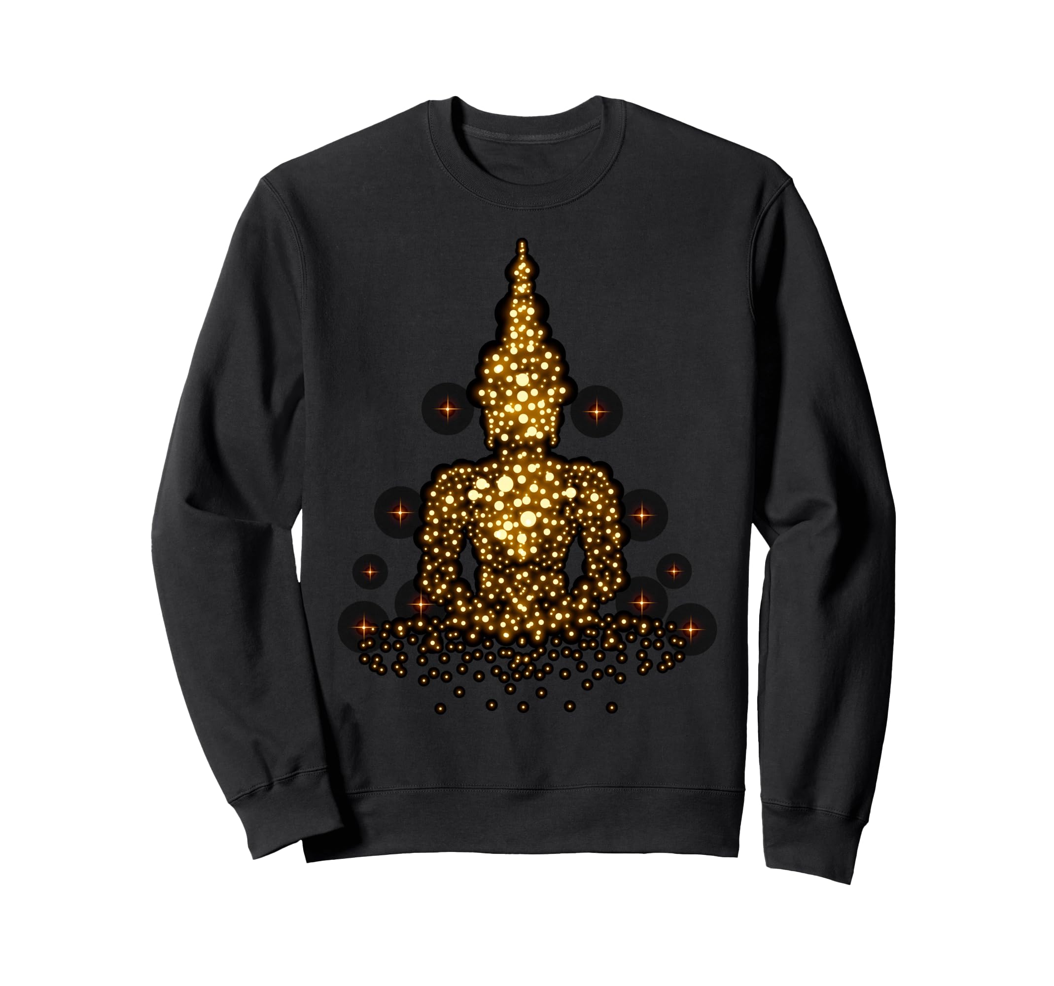 Buddha Yoga Lotus Pose Mandala Sweatshirt - Graphic Print for Adults - T-Shirt, Sweatshirt, Hoodie