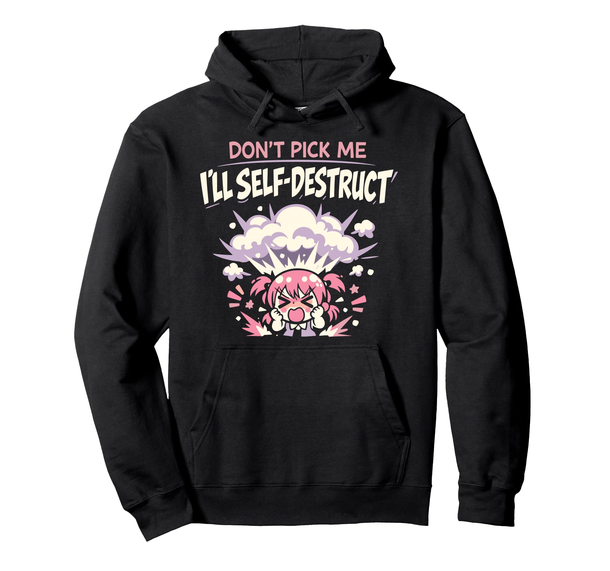 Anime Anxiety Overthinking Weeb Kawaii Hoodie - Streetwear Style Unisex - T-Shirt, Sweatshirt, Hoodie