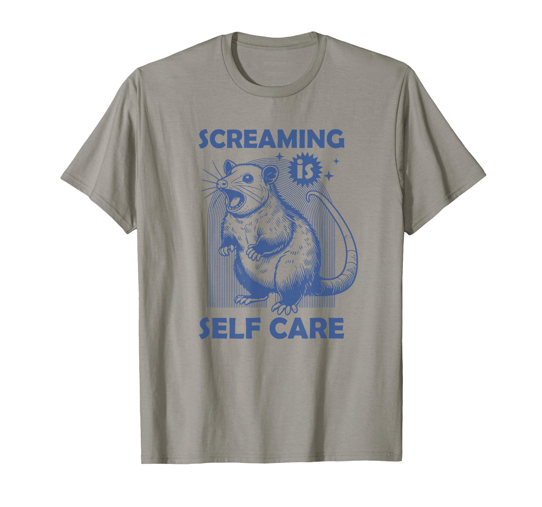 Possum Funny Aesthetic Self Care T-Shirt - Minimalist Print Men Women - T-Shirt, Sweatshirt, Hoodie