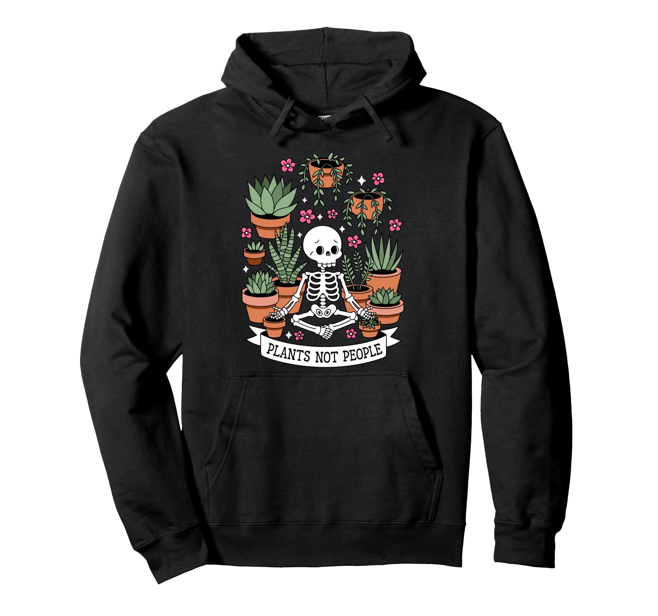 Plants Not People Funny Plant Lover Hoodie - Custom Art Print Unisex - T-Shirt, Sweatshirt, Hoodie