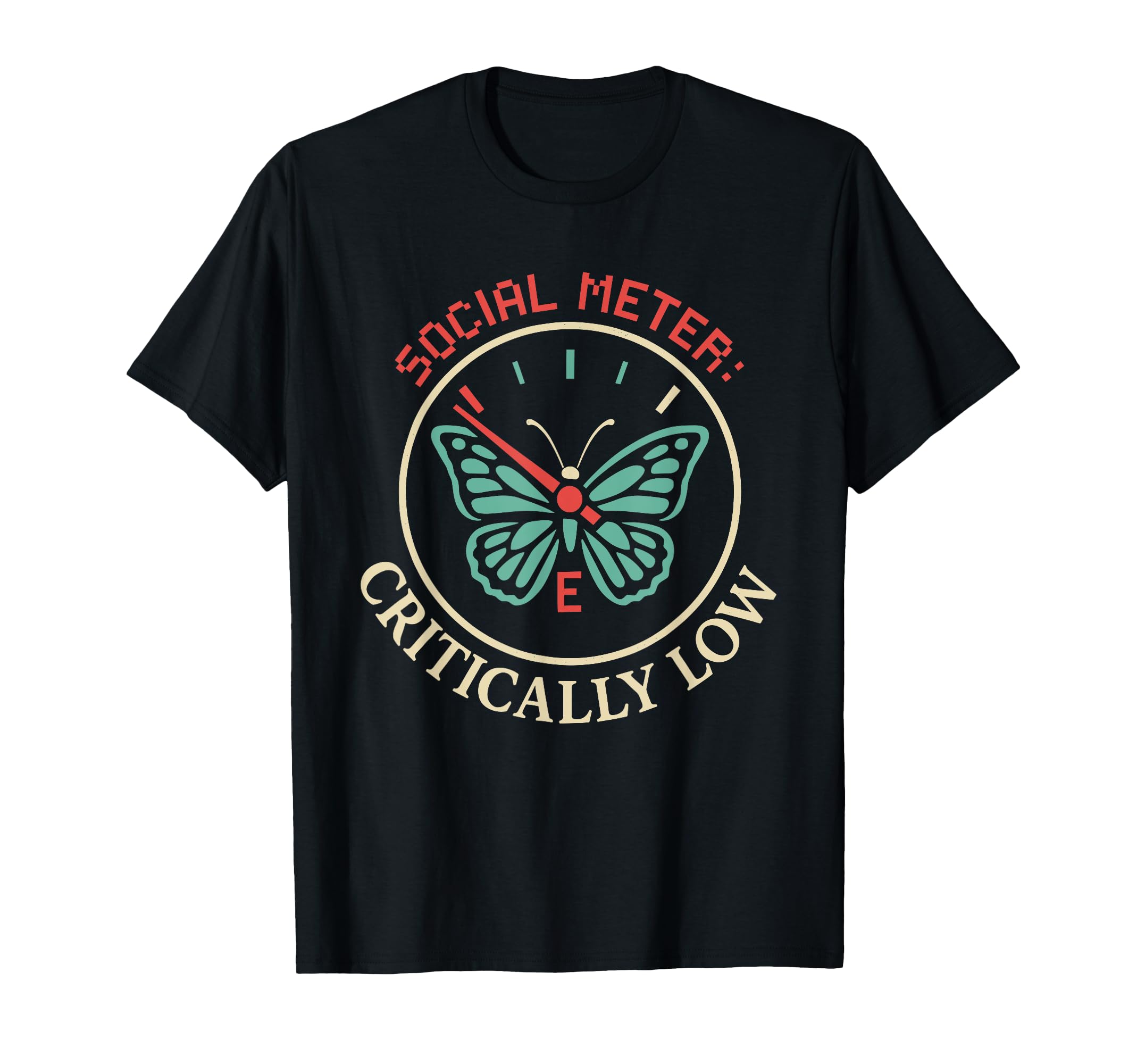 Anti Social Butterfly Introvert Meme T-Shirt - Custom Art Print for Adults - T-Shirt, Sweatshirt, Hoodie