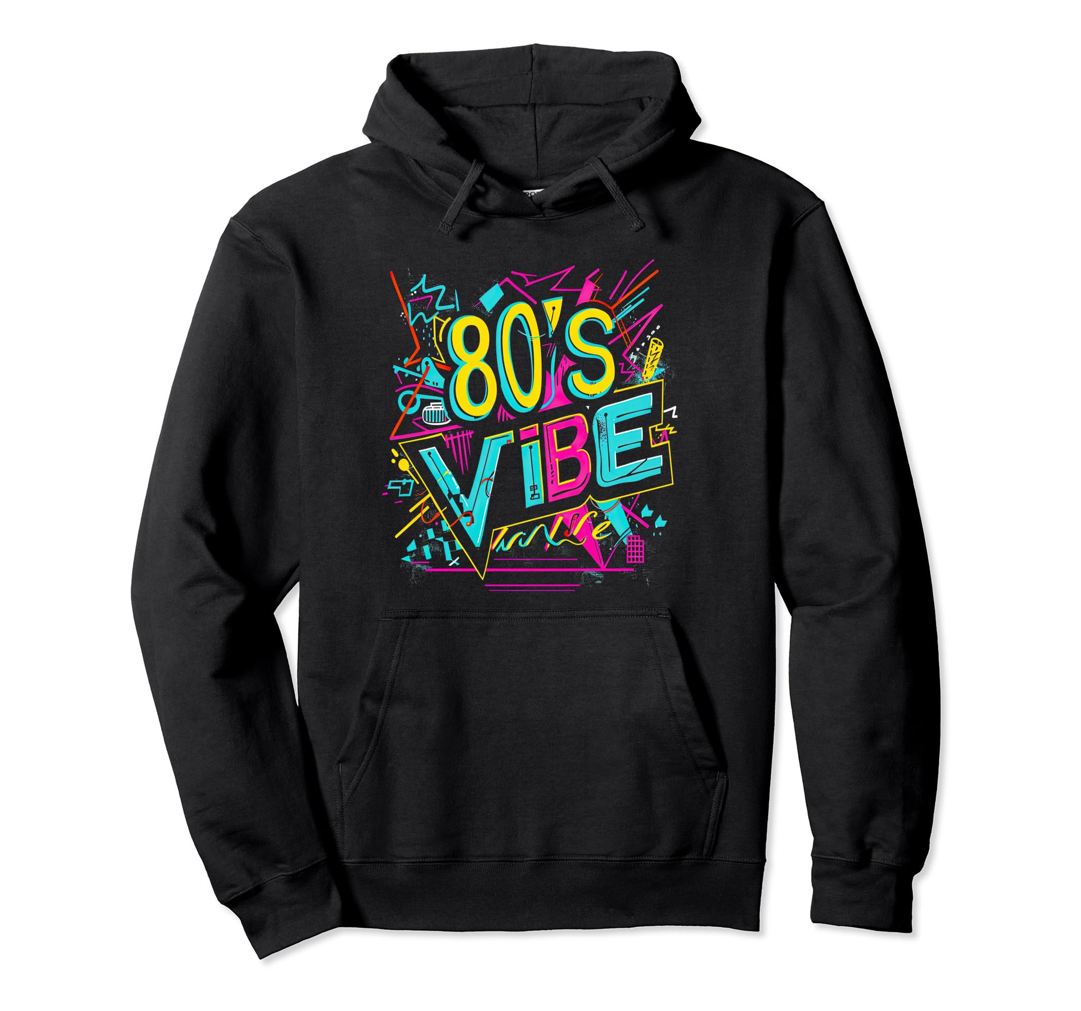 80S Vibe Party Costume Synthwave 1980S Hoodie - Minimalist Print Men Women - T-Shirt, Sweatshirt, Hoodie