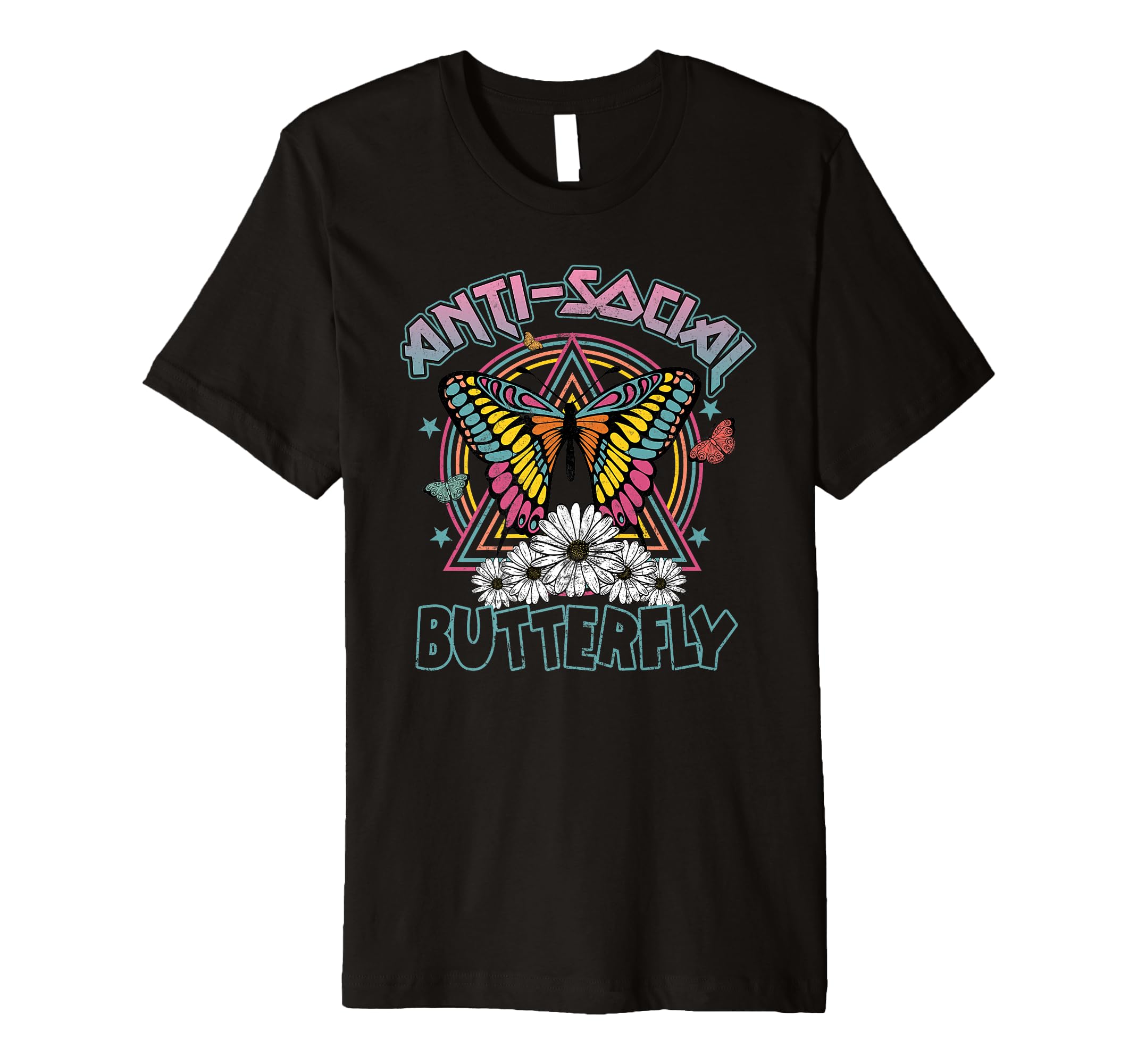 Anti Social Butterfly Fun Introverts T-Shirt - Custom Art Print for Adults - T-Shirt, Sweatshirt, Hoodie