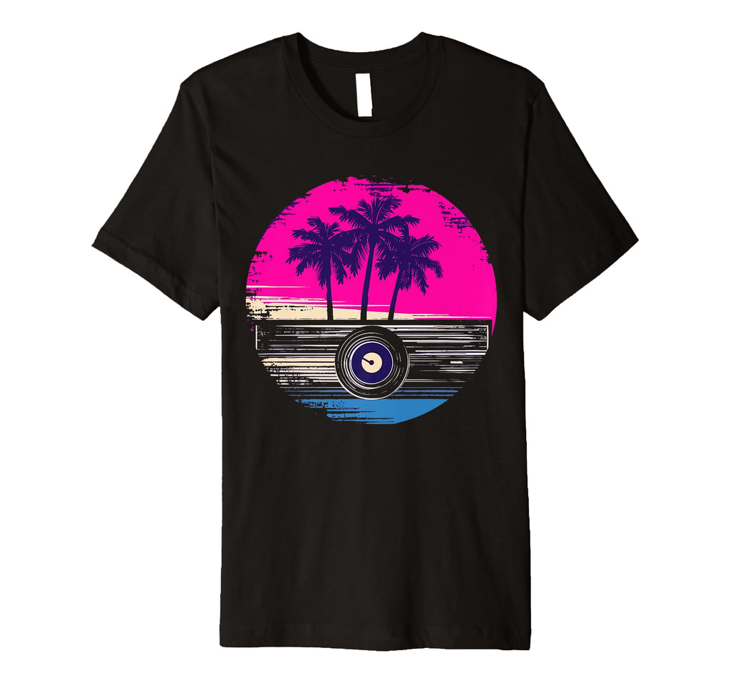 Vinyl Record Vaporwave Turntable Music T-Shirt - Trendy Graphic Unisex - T-Shirt, Sweatshirt, Hoodie