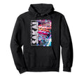Sakai City 80S Synthwave Sushi Japan Hoodie - Trendy Graphic for Adults - T-Shirt, Sweatshirt, Hoodie
