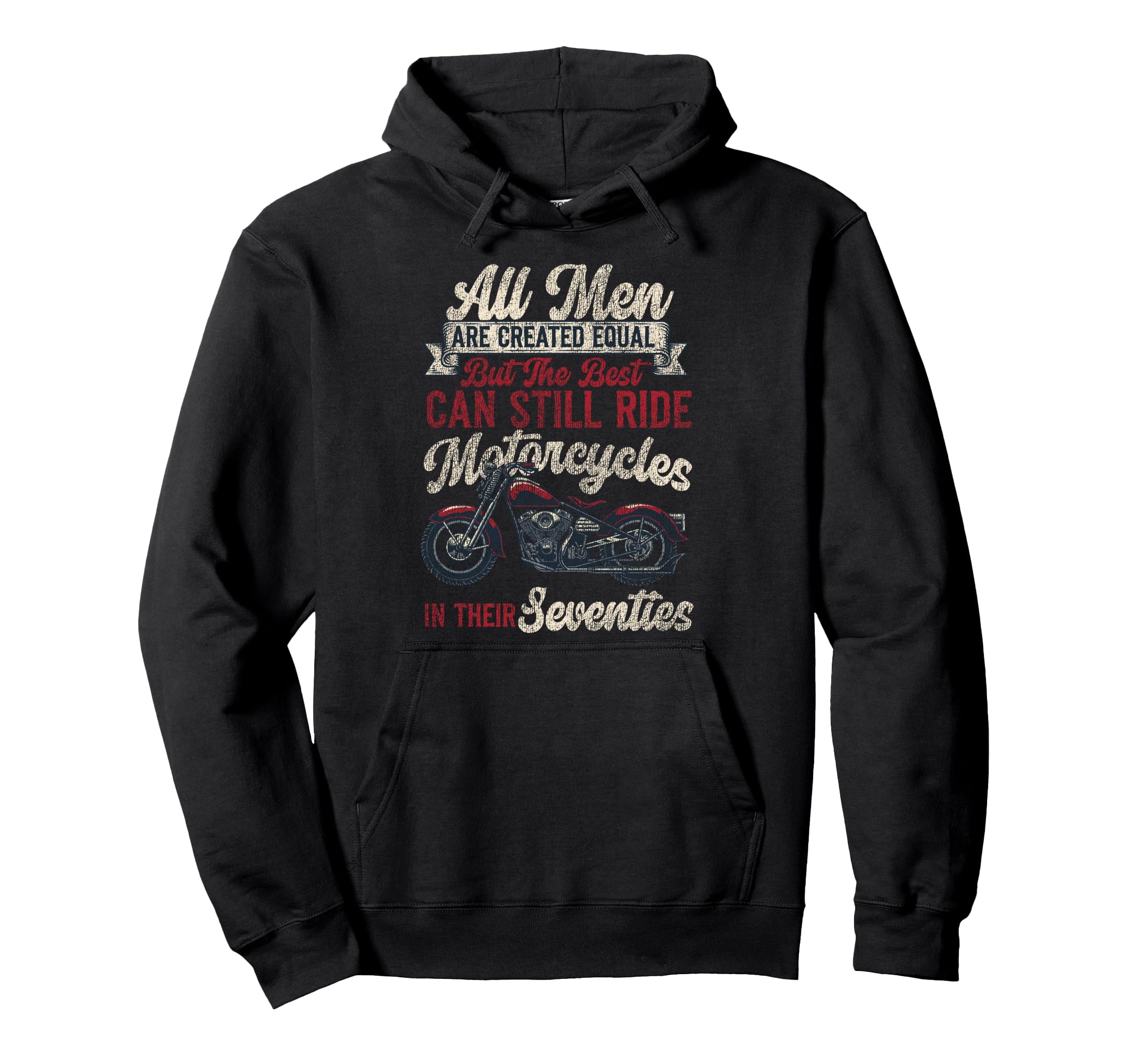 Motorcycle Biker Grandpa 70Th Birthday Hoodie - Minimalist Print Unisex - T-Shirt, Sweatshirt, Hoodie