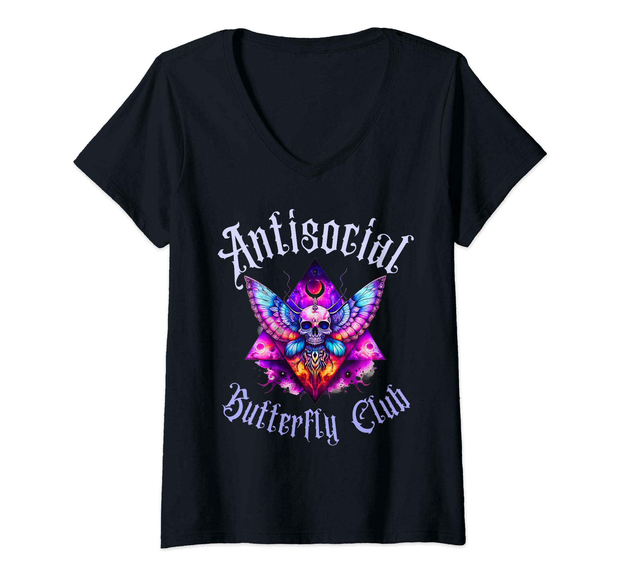 Womens Antisocial Butterfly Club T-Shirt - Minimalist Print for Adults - T-Shirt, Sweatshirt, Hoodie