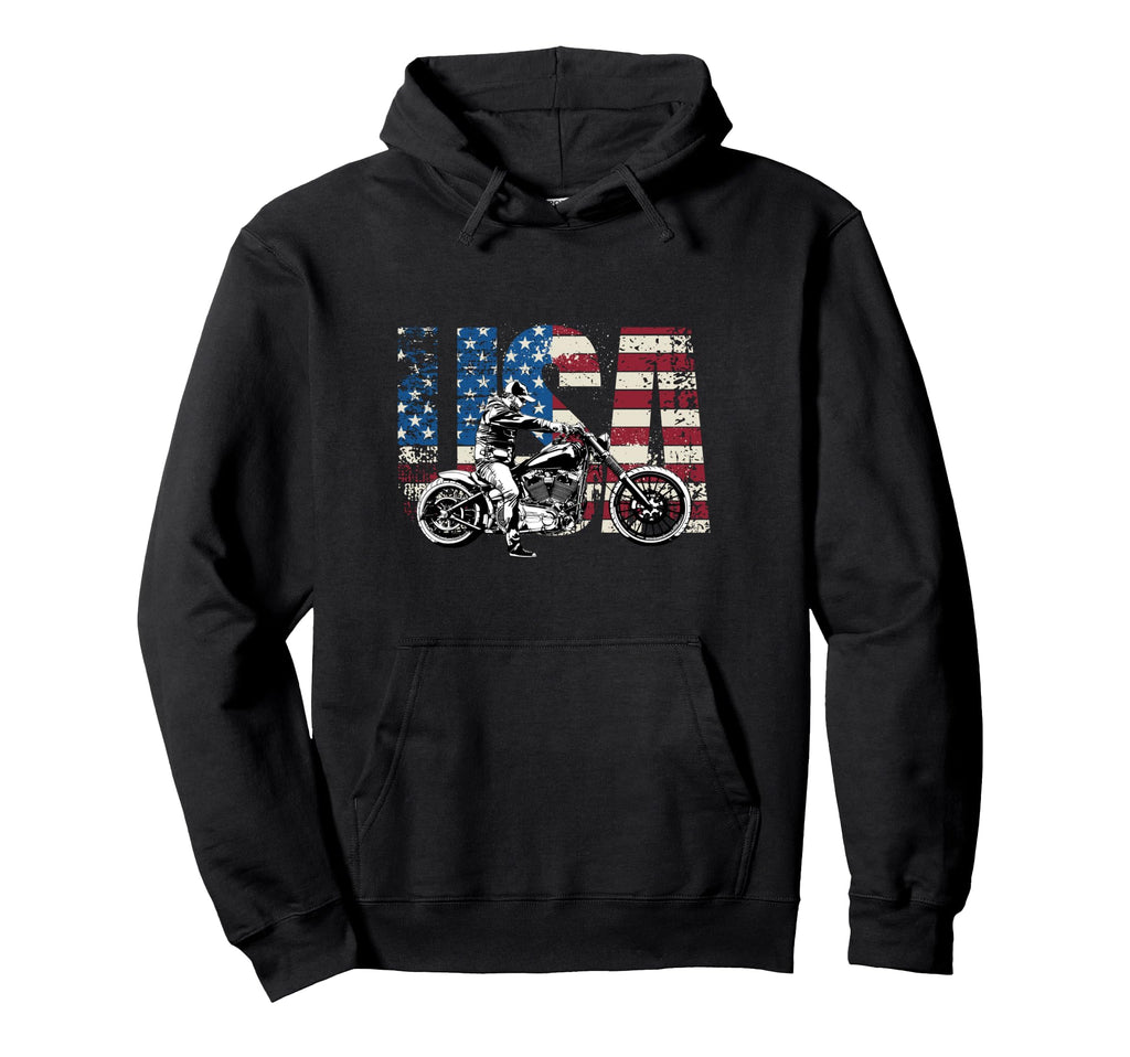 Motorcycle Usa Motorcycle Hoodie - Aesthetic Graphic for Adults - T-Shirt, Sweatshirt, Hoodie