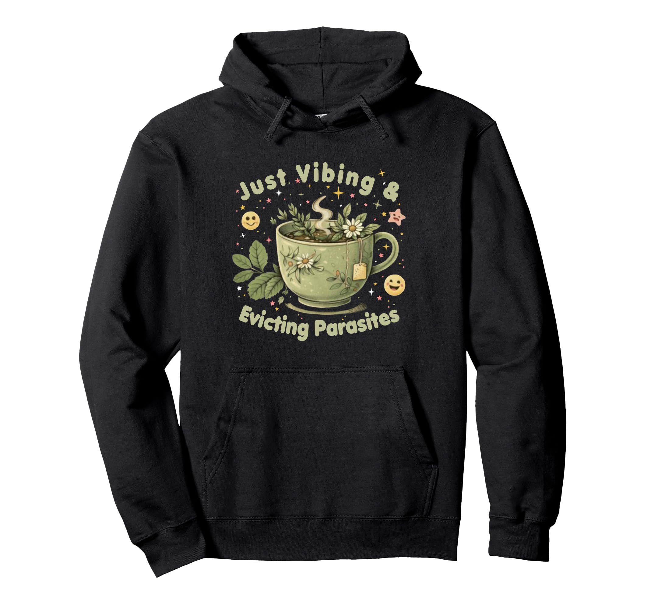 Funny Wellness Vibes Aesthetic Tea Lover Hoodie - Novelty Apparel Unisex - T-Shirt, Sweatshirt, Hoodie