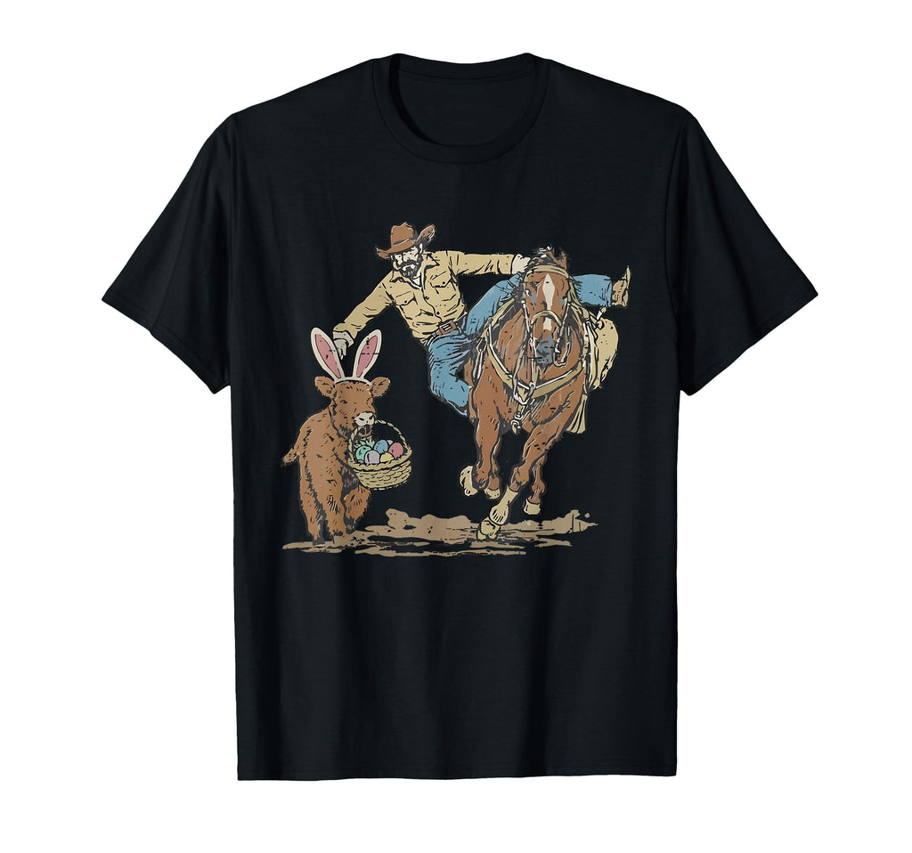Funny Easter Day Cowboy Bunny Basket T-Shirt - Trendy Graphic Unisex - T-Shirt, Sweatshirt, Hoodie