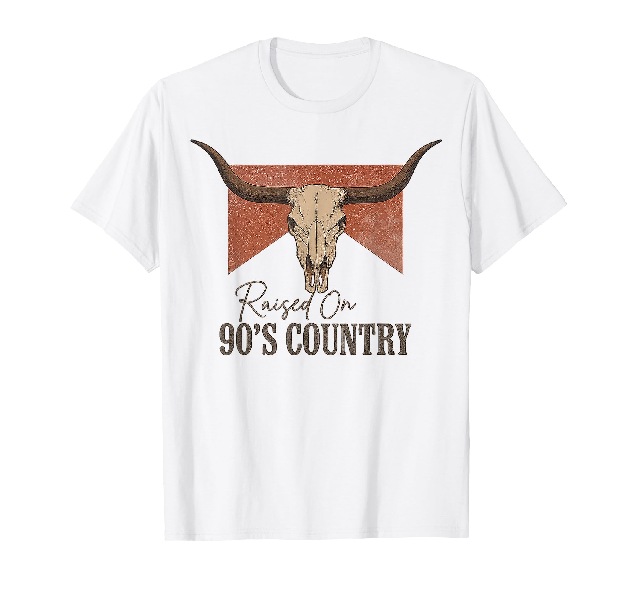 Western Bull Skull Raised 90S Country T-Shirt - Aesthetic Graphic Unisex - T-Shirt, Sweatshirt, Hoodie