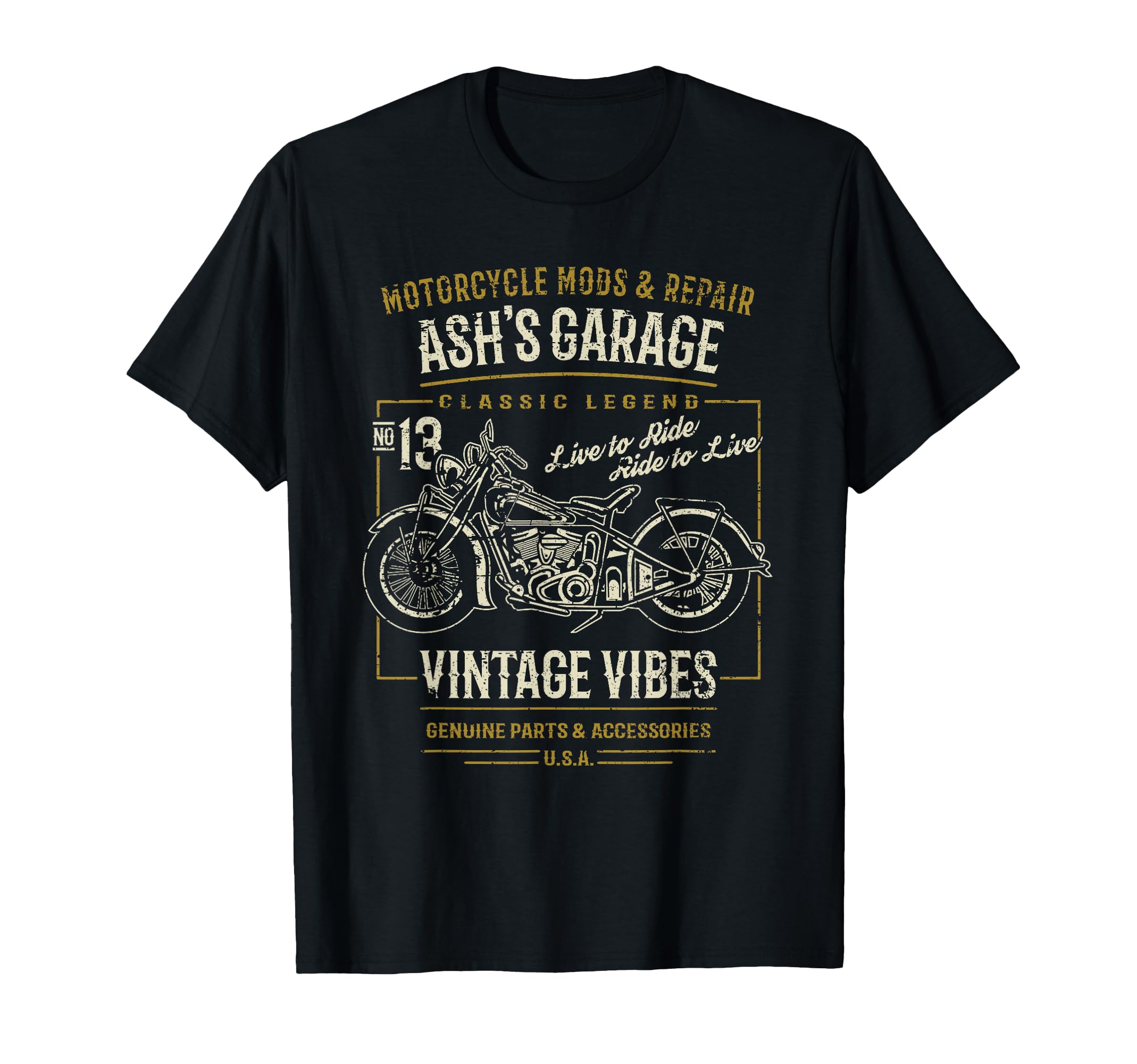 Ashs Garage Motorcycle T-Shirt - Streetwear Style Unisex - T-Shirt, Sweatshirt, Hoodie