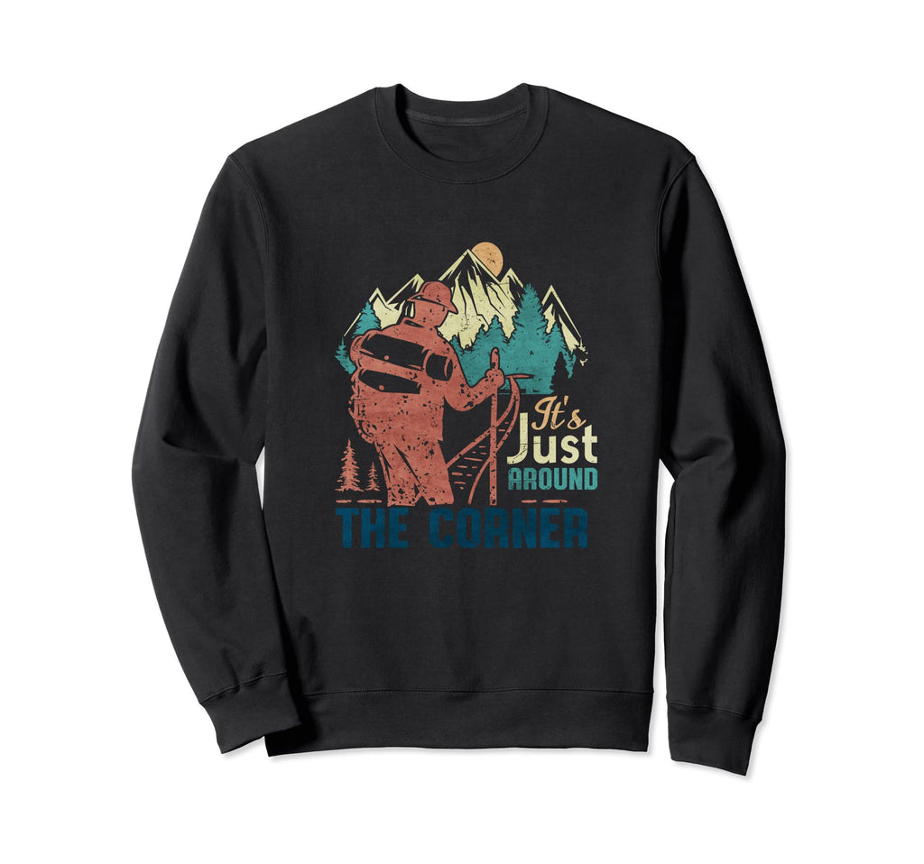 Hiking Hiker Rock Sunset Mountain Sweatshirt - Graphic Print for Adults - T-Shirt, Sweatshirt, Hoodie