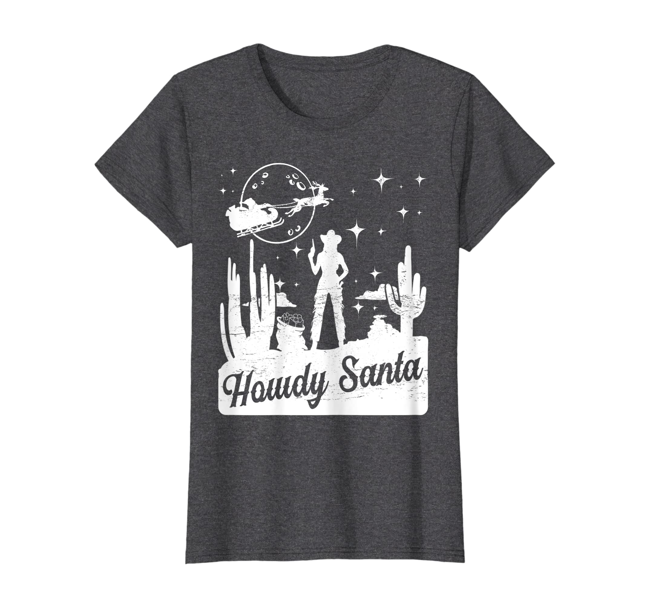 Womens Howdy Santa Western Cowgirl T-Shirt - Novelty Apparel Unisex - T-Shirt, Sweatshirt, Hoodie