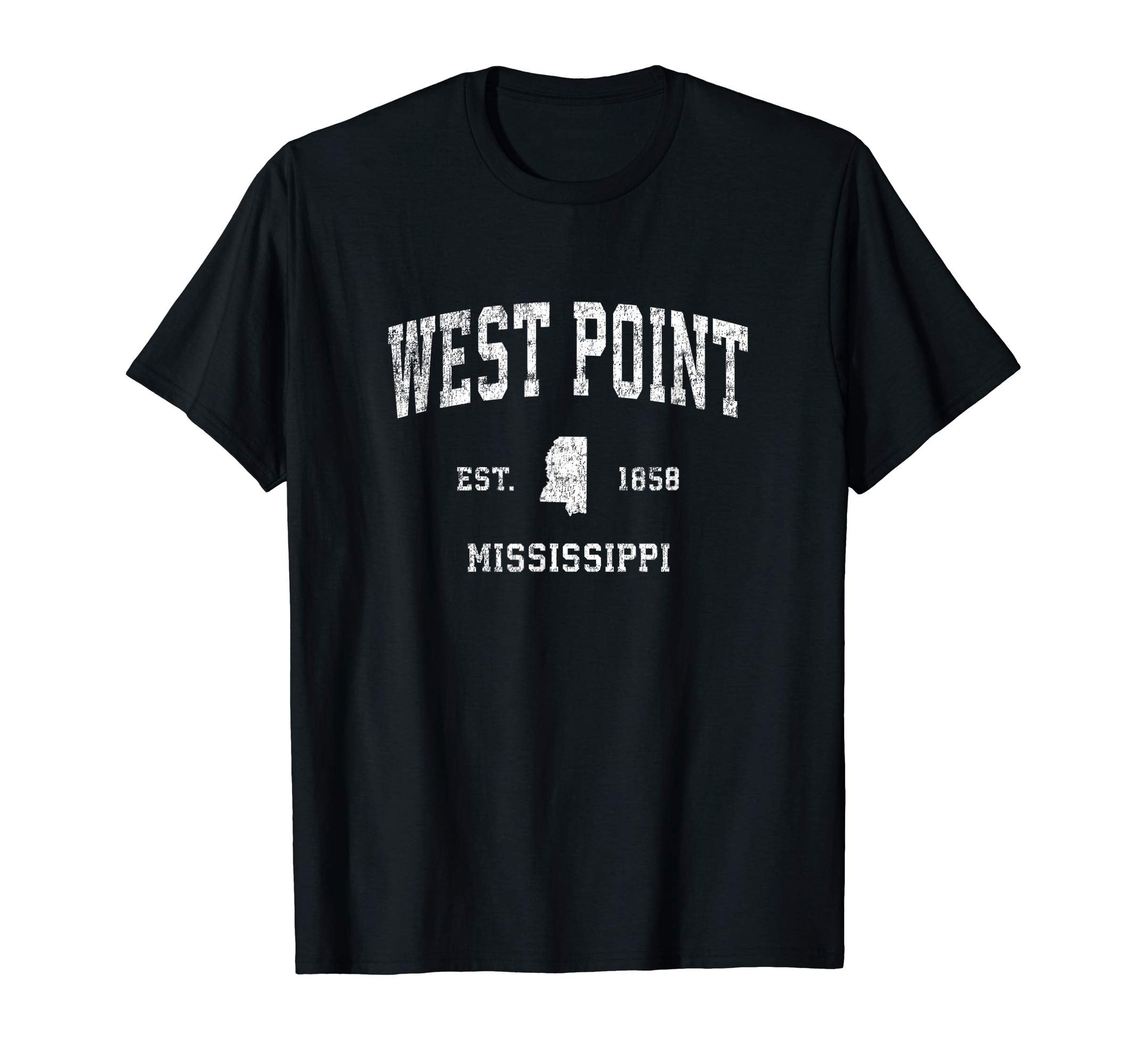 West Point Mississippi Ms Athletic T-Shirt - Custom Art Print Men Women - T-Shirt, Sweatshirt, Hoodie